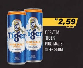 Cometa Supermercados Cerveja Tiger Puro Malte Sleek 350ml oferta