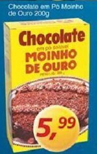 Supermercados Guanabara Chocolate em po Moinho de Ouro 200g oferta
