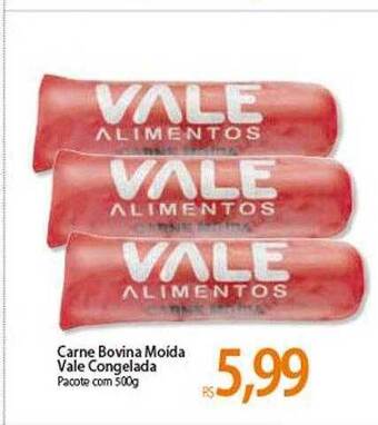 Atacadão Carne bovina moida vale congelada oferta