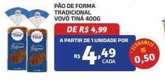 Pão de forma tradicional vovó tiná