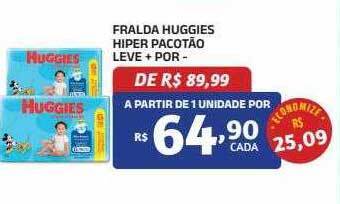Fralda huggies hiper pacotão