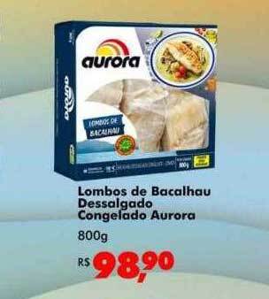 Big Box Lombos de bacalhau dessalgado congelado aurora oferta