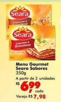 Big Box Menu gourmet seara sabores oferta