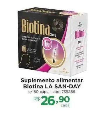 Farmácia Preço Popular Suplemento alimentar biotina la san-day c- 60 oferta