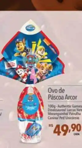 Supermercados Condor Ovo De Páscoa Arcor 100g oferta