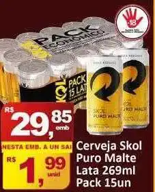 Rede Krill Cerveja skol puro malte lata pack oferta