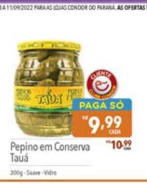 Supermercados Condor Pepino em conserva tauá oferta