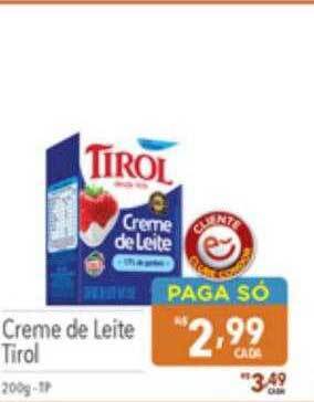 Supermercados Condor Creme de leite tirol oferta