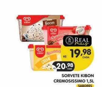 Supermercados Real Sorvete kibon cremosissimo oferta
