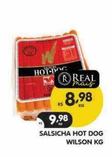 Supermercados Real Salsicha hot dog wilson oferta