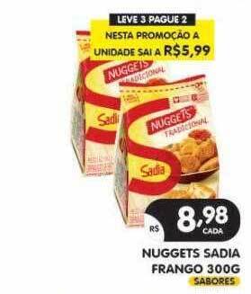 Supermercados Real Nuggets sadia frango oferta