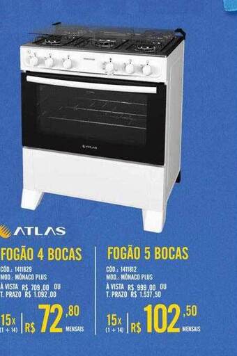Atlas fogão 4 bocas fogão 5 bocas