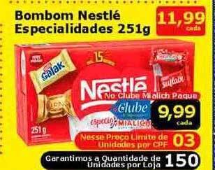 Mialich Supermercados Bombom nestlé especialidades oferta