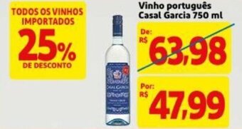 Extra Supermercado Vinho Portugues Casal Garcia 750ml oferta