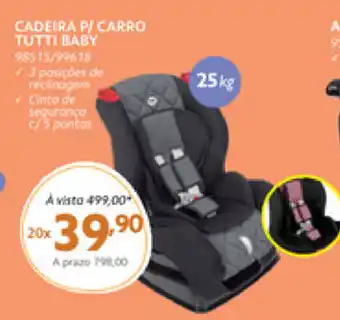 Benoit Cadeira p/ Carro Tutti Baby 25kg oferta