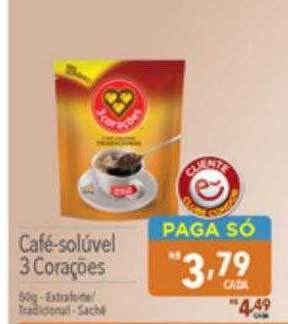 Supermercados Condor Café solúvel 3 corações oferta
