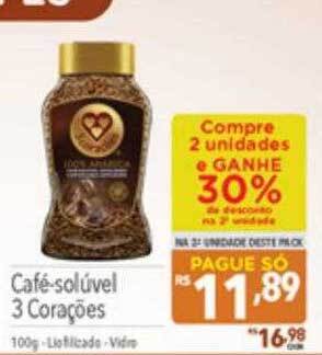 Supermercados Condor Café-solúvel 3 corações oferta