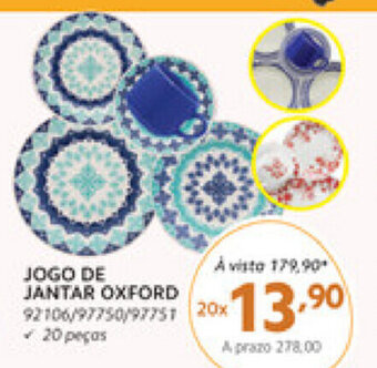 Benoit Jogo de Jantar Oxford 20pecas oferta