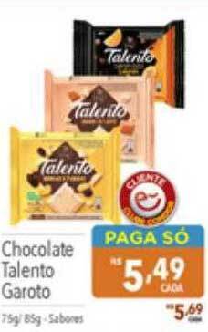 Supermercados Condor Chocolate talento garoto oferta