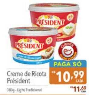 Supermercados Condor Creme de ricota président oferta