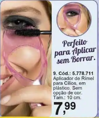 Aplicador De Rimel Para Cilios Em Plástico 10cm