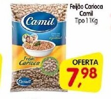 Cercadão Feijao Carioca Camil tipo 1 1kg oferta