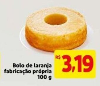 Extra Supermercado Bolo de laranja farbricacao propria 100g oferta
