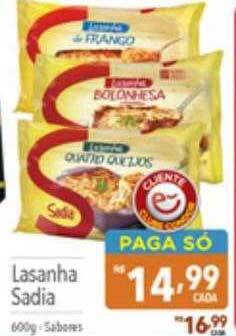 Supermercados Condor Lasanha sadia oferta