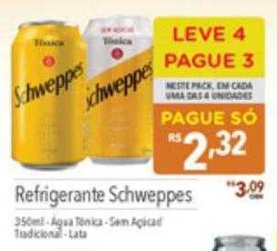 Refrigerante schweppes leve 4 pague 3