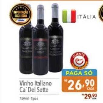 Supermercados Condor Vinho italiano ca'del sette oferta