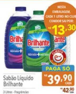 Supermercados Condor Sabão líquido brilhante oferta