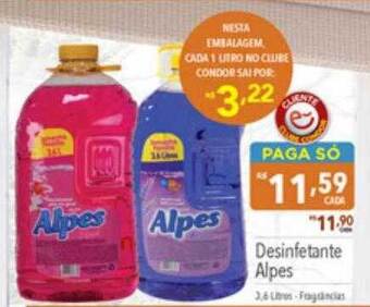 Supermercados Condor Desinfetante alpes oferta