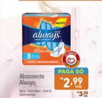 Supermercados Condor Absorvente always oferta