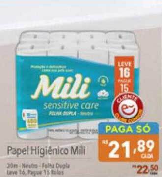 Supermercados Condor Papel higiênico mili oferta