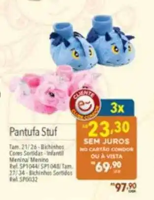 Supermercados Condor Pantufa stuf oferta