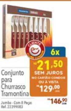 Supermercados Condor Conjunto para churrasco tramontina oferta