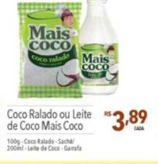 Supermercados Condor Coco ralado ou leite de coco mais coco oferta