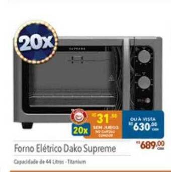 Forno elétrico dako supreme
