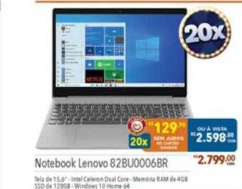 Supermercados Condor Notebook lenovo 82bu0006br oferta