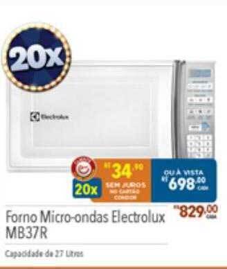Supermercados Condor Forno micro-ondas electrolux mb37r oferta