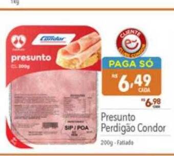 Supermercados Condor Presunto perdigão condor oferta