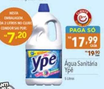 Supermercados Condor Água sanitária ypê oferta
