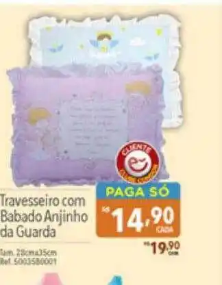 Travesseiro com babao anjinho da guarda