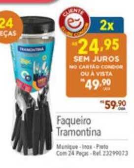 Supermercados Condor Faqueiro tramontina oferta