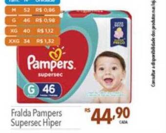 Supermercados Condor Fralda pampers supersec hiper oferta