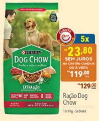 Supermercados Condor Ração dog chow oferta