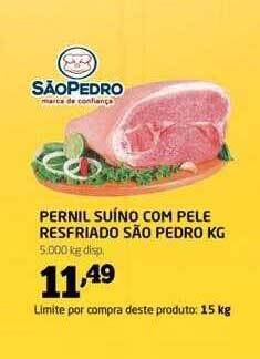 Pernil suíno com pele resfriado são pedro