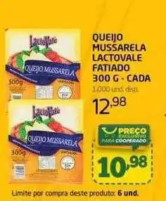 Cooper Queijo mussarela lactovale fatiado oferta