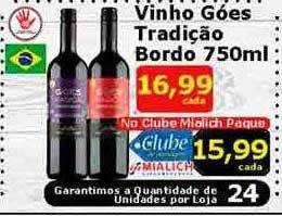 Mialich Supermercados Vinho góes tradição bordo oferta