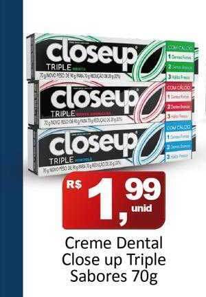 Rede Krill Creme dental close up triple sabores oferta